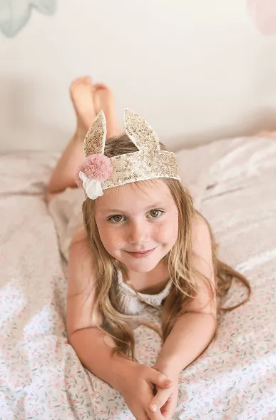 Alimrose Crown | Gold Sequin BUNNY