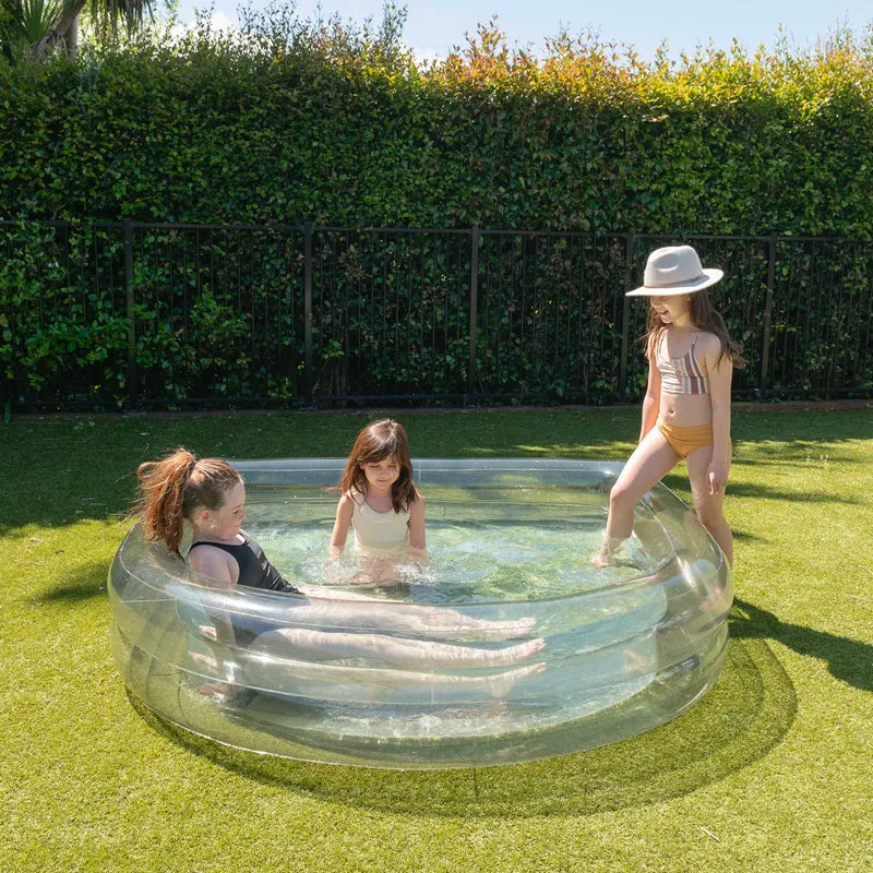 &Sunday Inflatable Paddling Pool Luxe Arch | Translucent Pewter