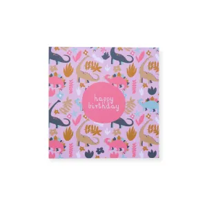 Birthday Card – Dinosaur Garden