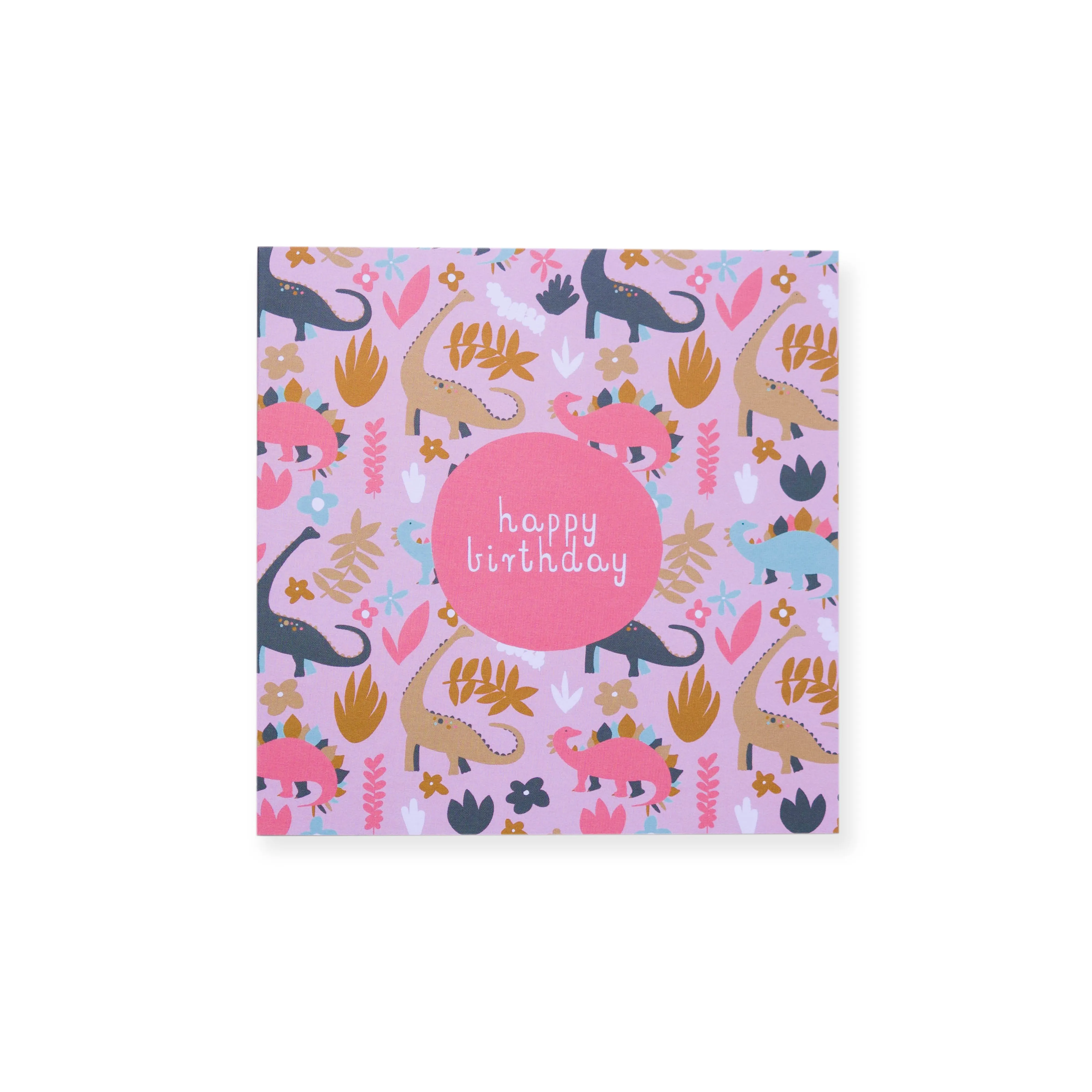 Birthday Card – Dinosaur Garden