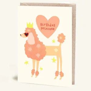Birthday Princess Poodle Card