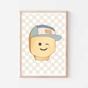 Block Head Print Unframed