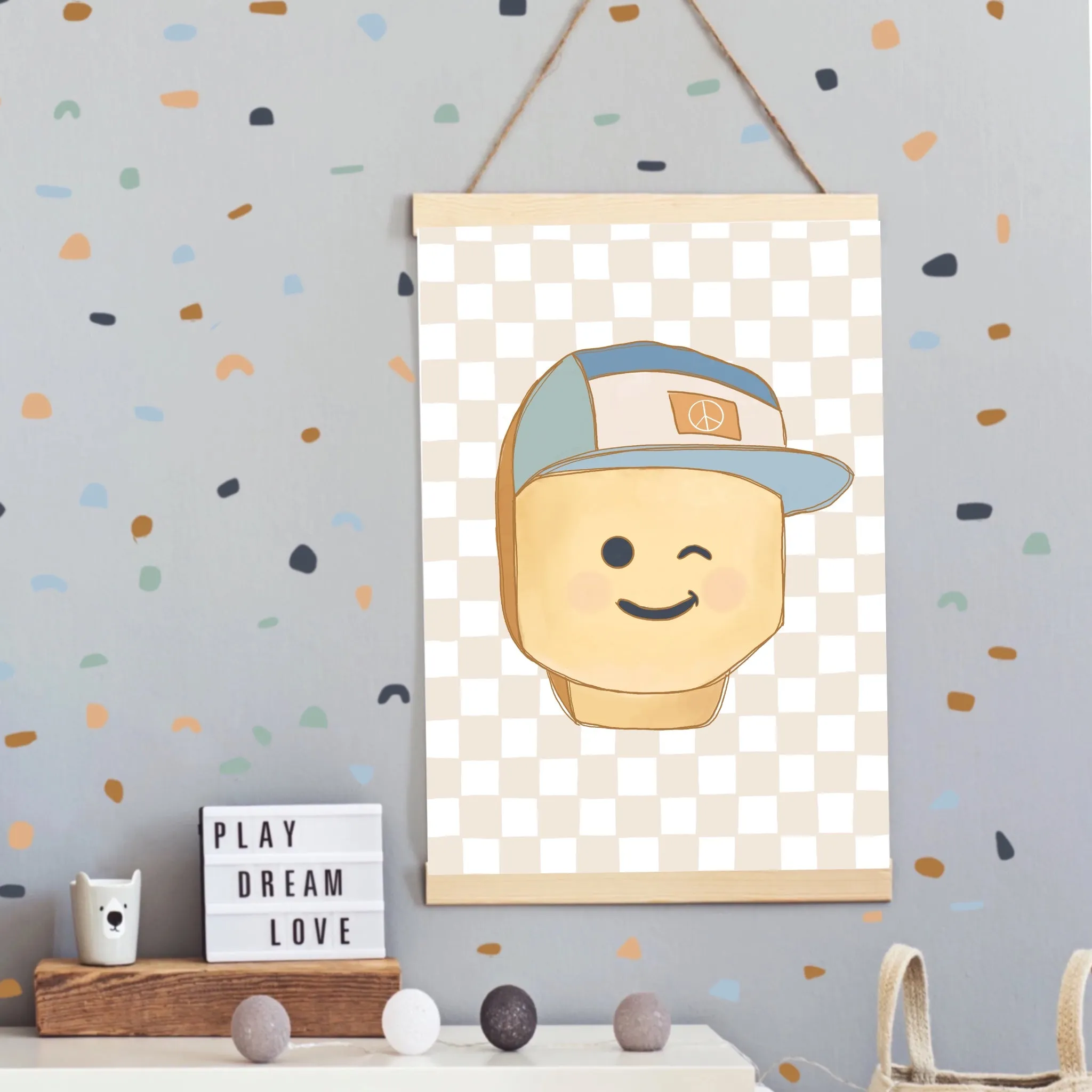 Block Head Print Unframed