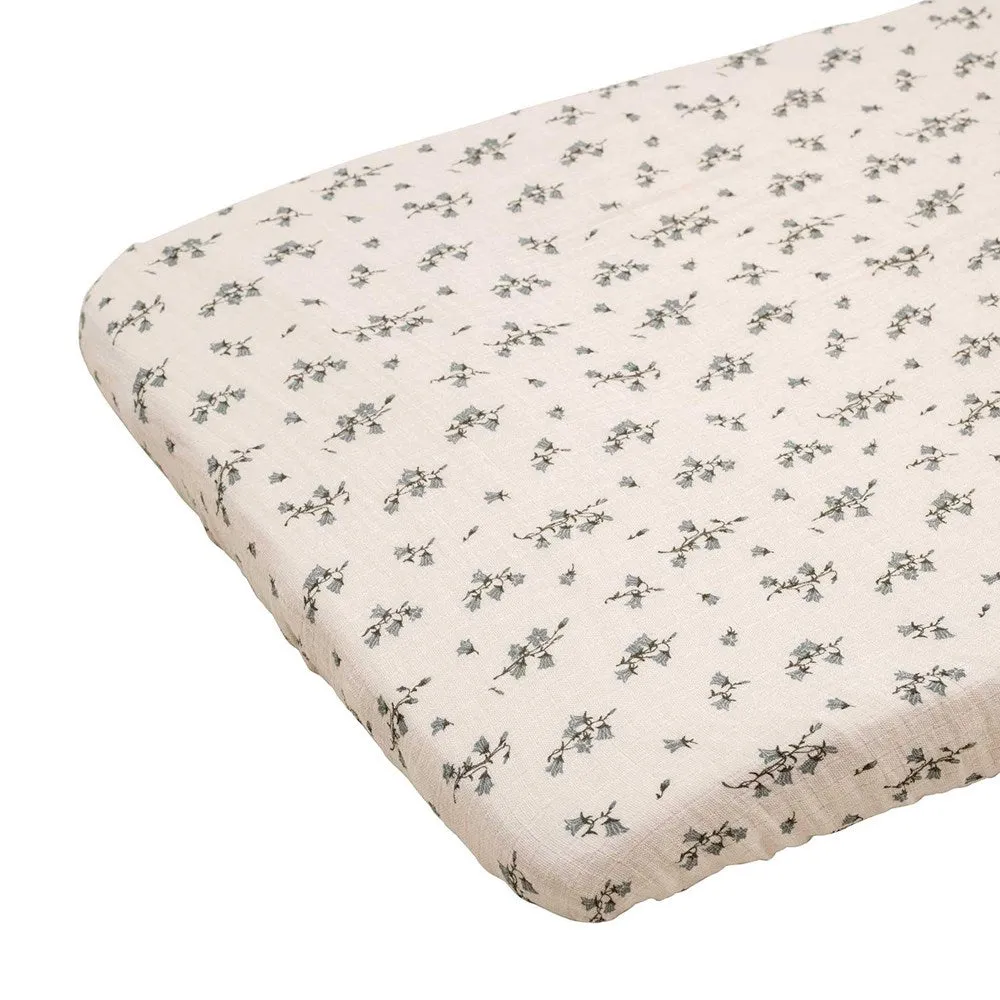 Bluebell Muslin Junior EU Fitted Sheet - Cot