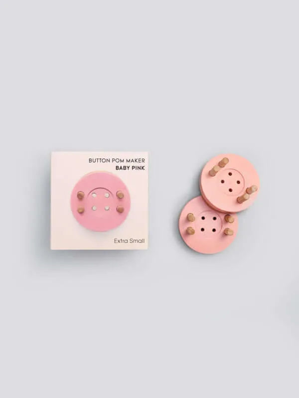 Button Pom Maker – Baby Pink Extra Small