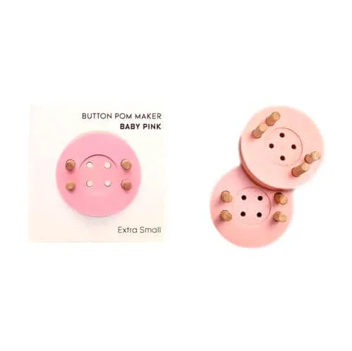 Button Pom Maker – Baby Pink Extra Small