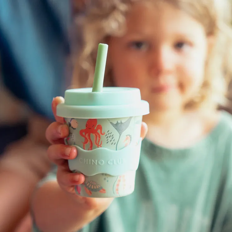 Chino Club | Baby Chino Cup 4oz   Straw | Sea Animals