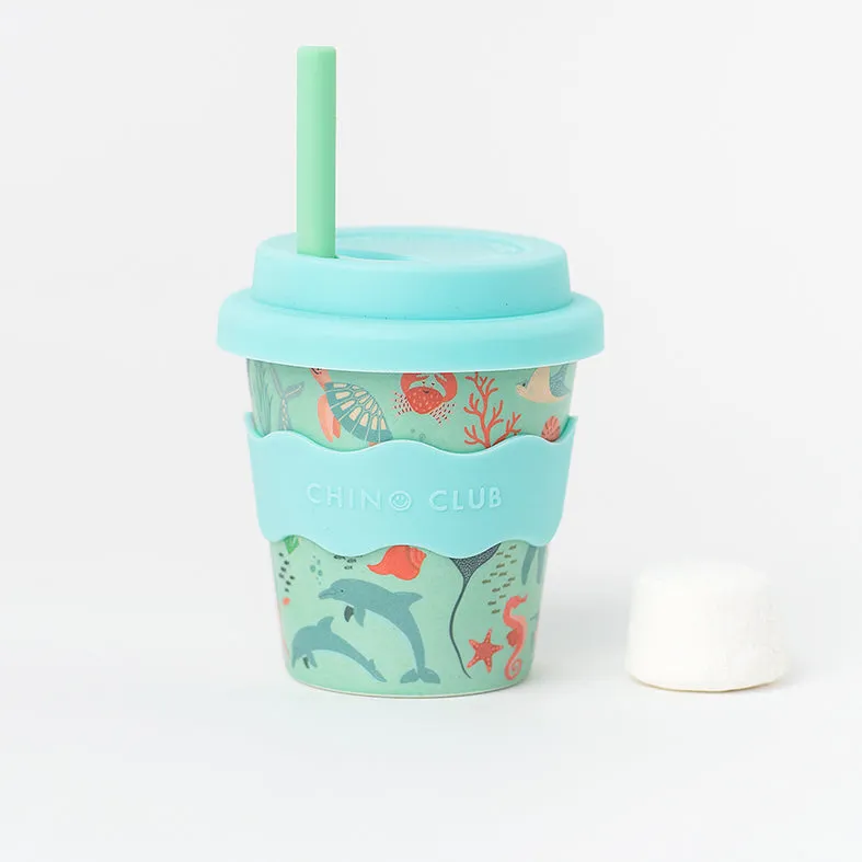 Chino Club | Baby Chino Cup 4oz   Straw | Sea Animals