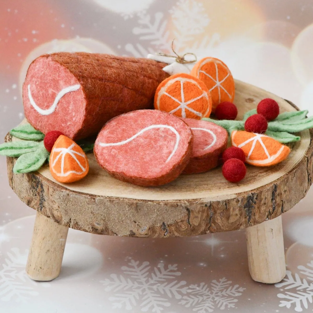 Christmas Felt Ham Feast Play Food Set