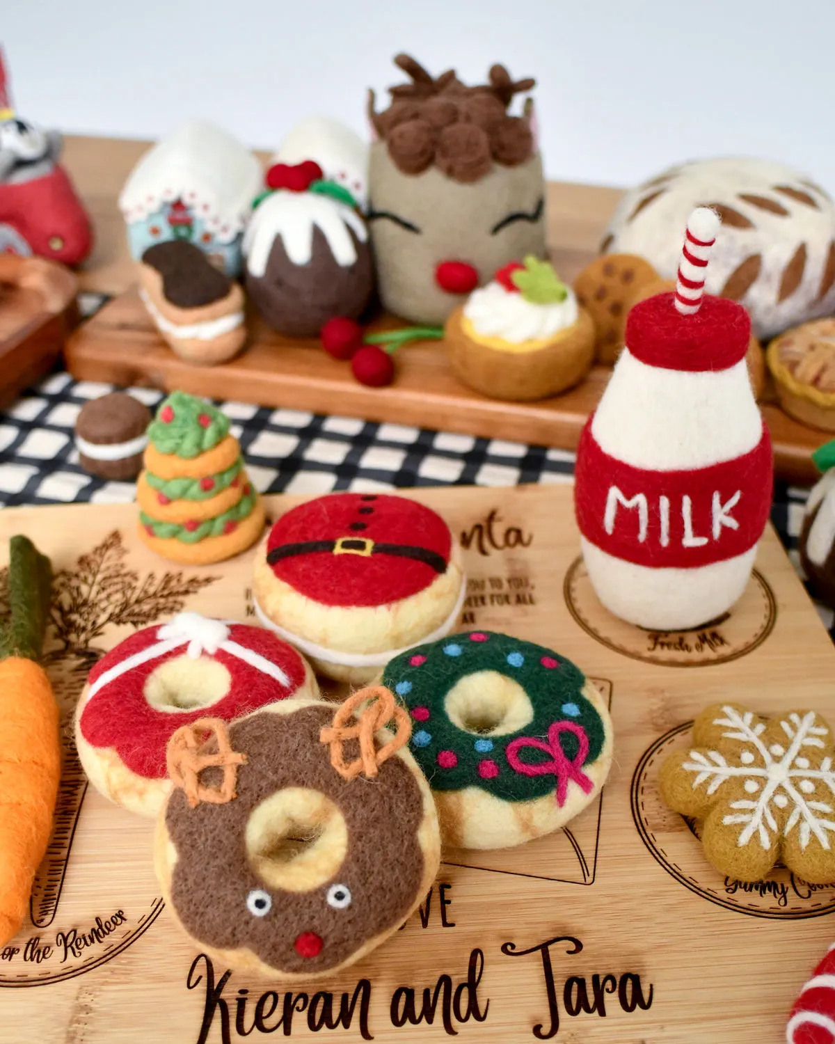 Christmas Felt Santa's Milk Bottle