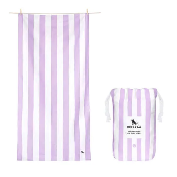Dock & Bay | Beach Towel Cabana Light | Lombok Lilac Large
