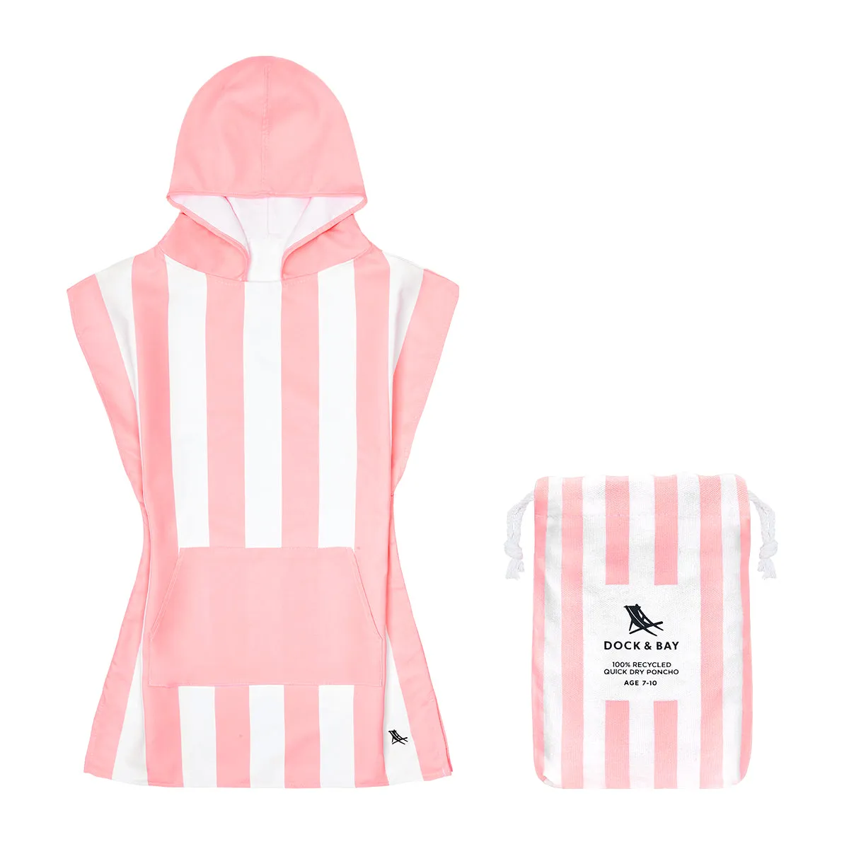 Dock & Bay | Poncho | Malibu Pink | 4-10 years