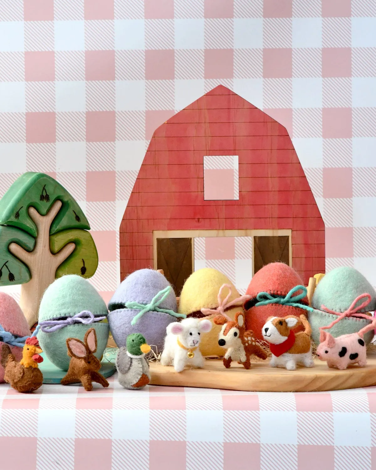 Easter Felt Surprise Egg | Mint with Bunny Inside