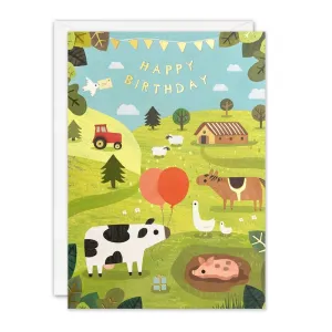 Farm Happy Birthday Card