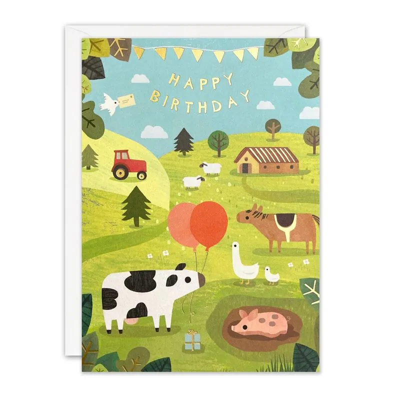 Farm Happy Birthday Card