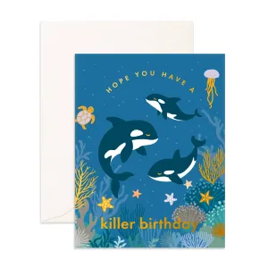 Happy Birthday Birthday Killer Whales Greeting Card