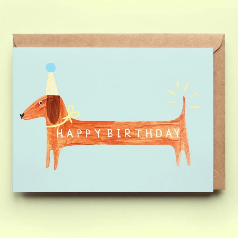 Happy Birthday Sausage Dog Card