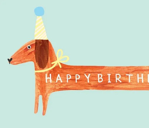 Happy Birthday Sausage Dog Card