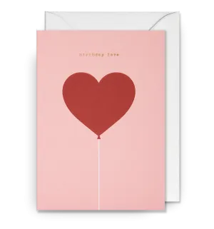 Heart Balloon Birthday Love Greeting Card