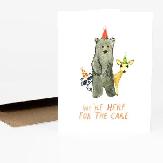 Here For The Cake Birthday Card