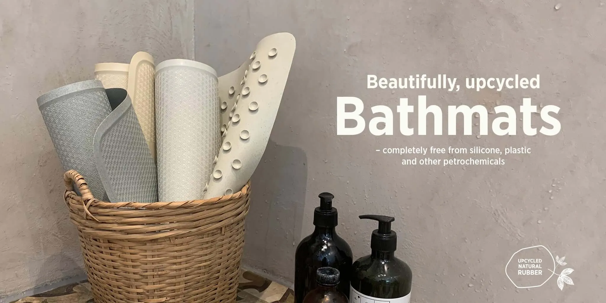 Hevea Bath Mat Big | Granite