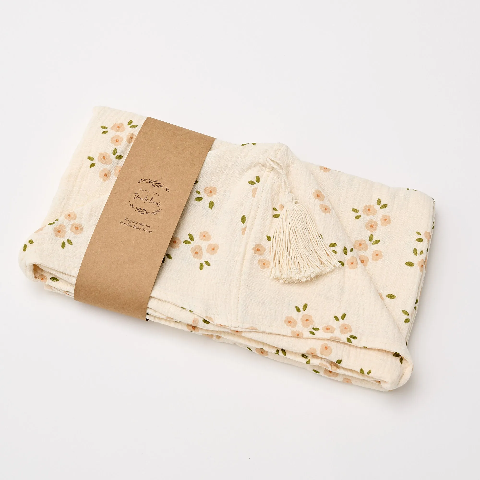 Hooded Towel with Tassel - Daisy