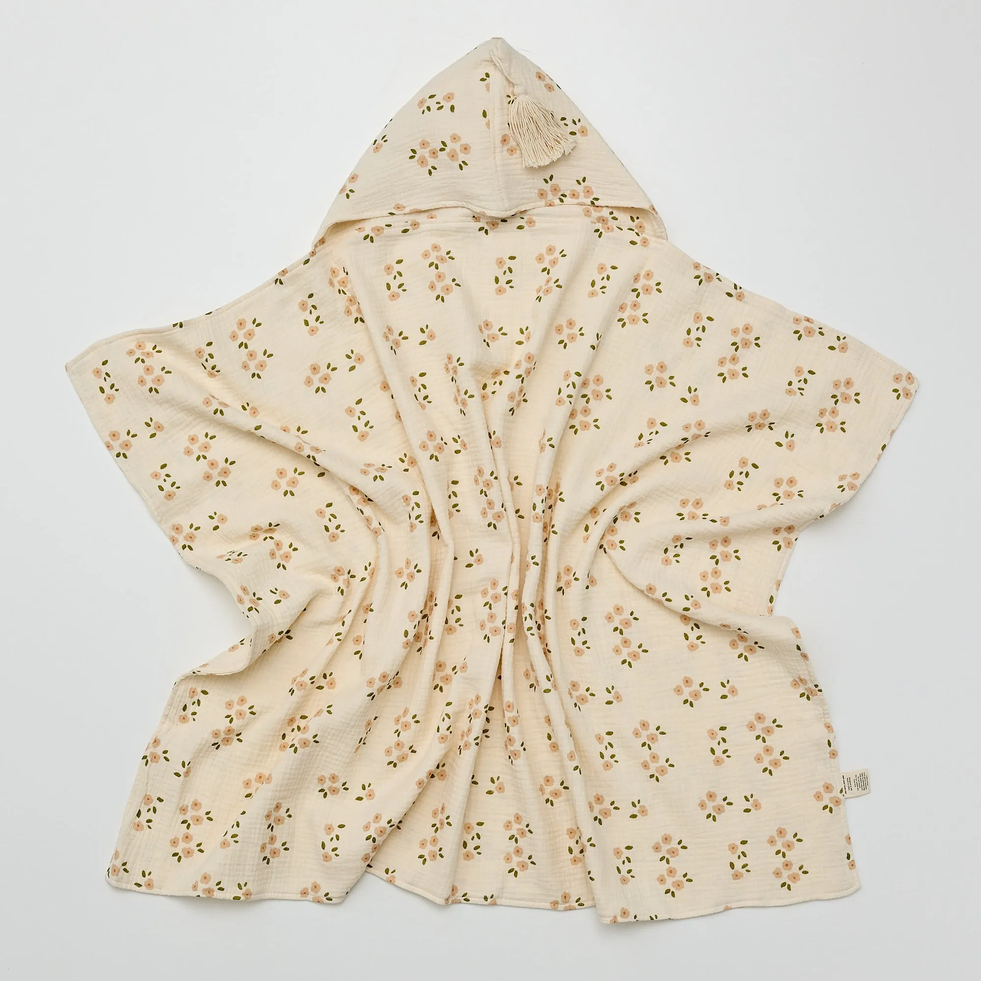 Hooded Towel with Tassel - Daisy