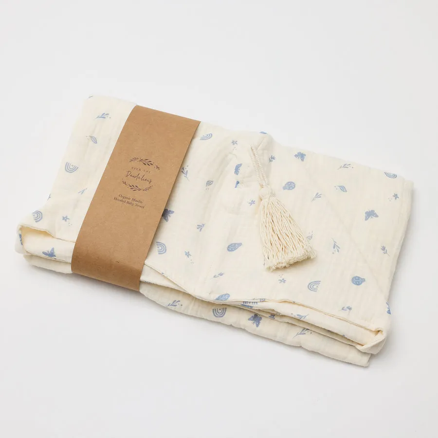 Hooded Towel with Tassel - Enchanted Garden