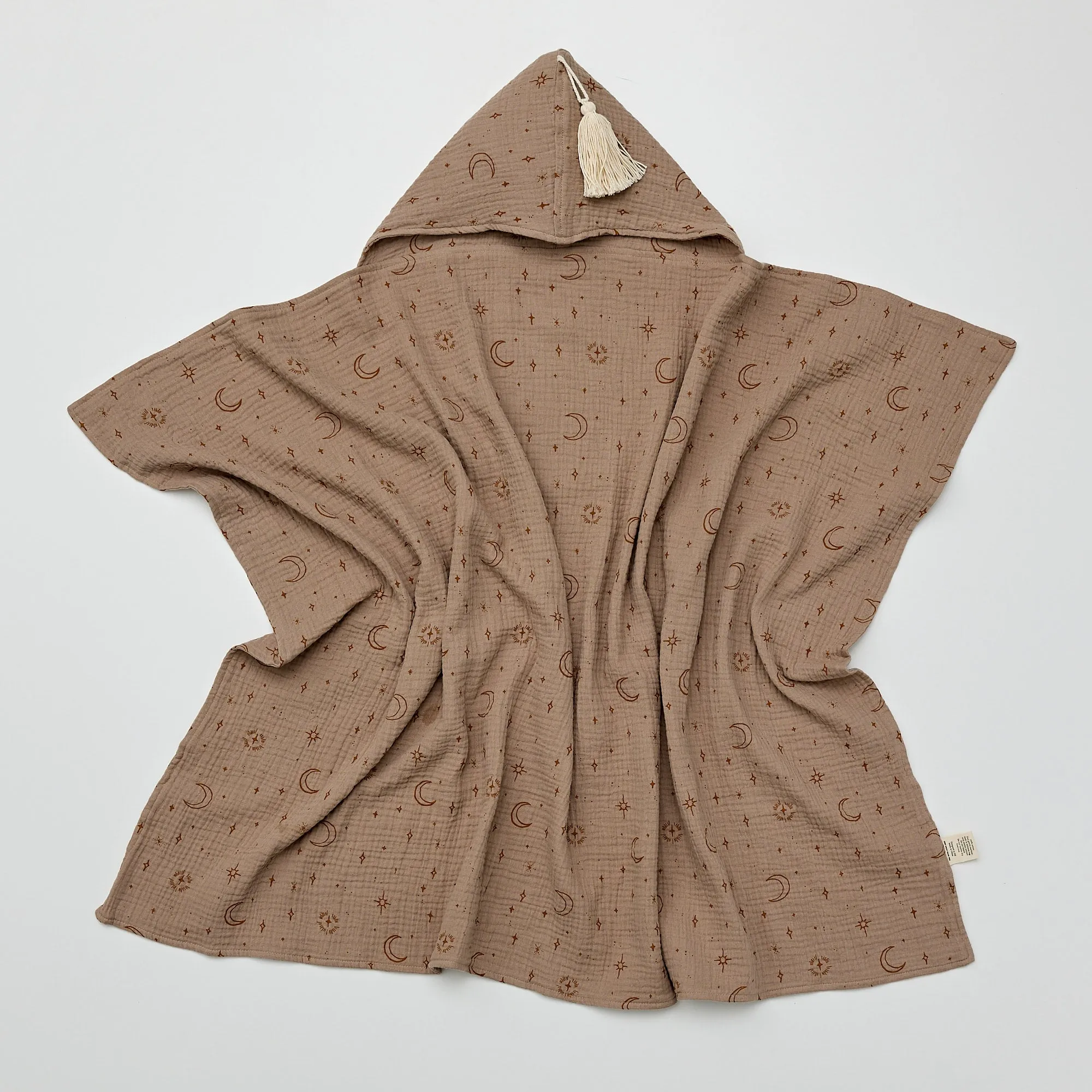 Hooded Towel with Tassel - Night Sky