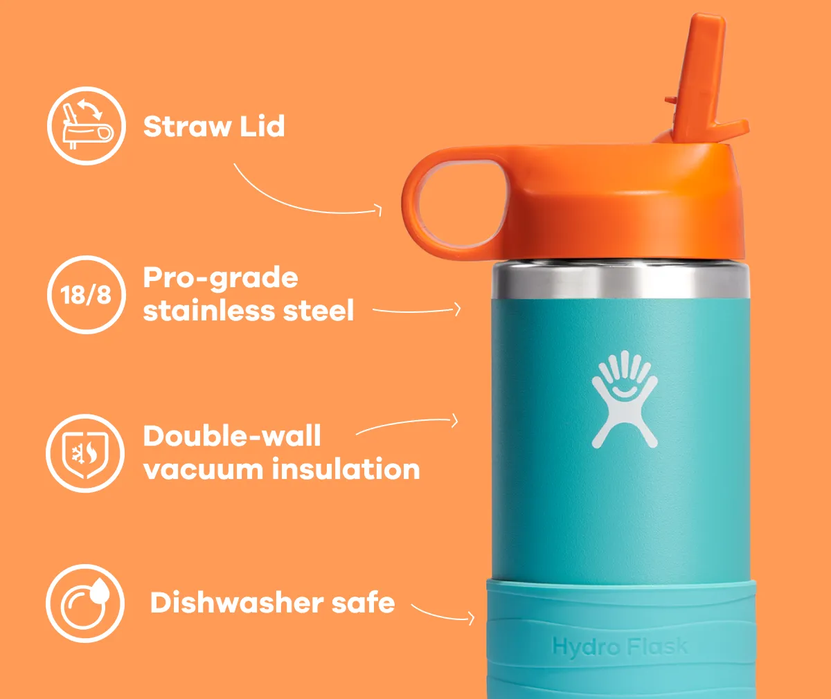 Hydroflask Kids Drink Bottle - Seaspray 12oz (354mL)