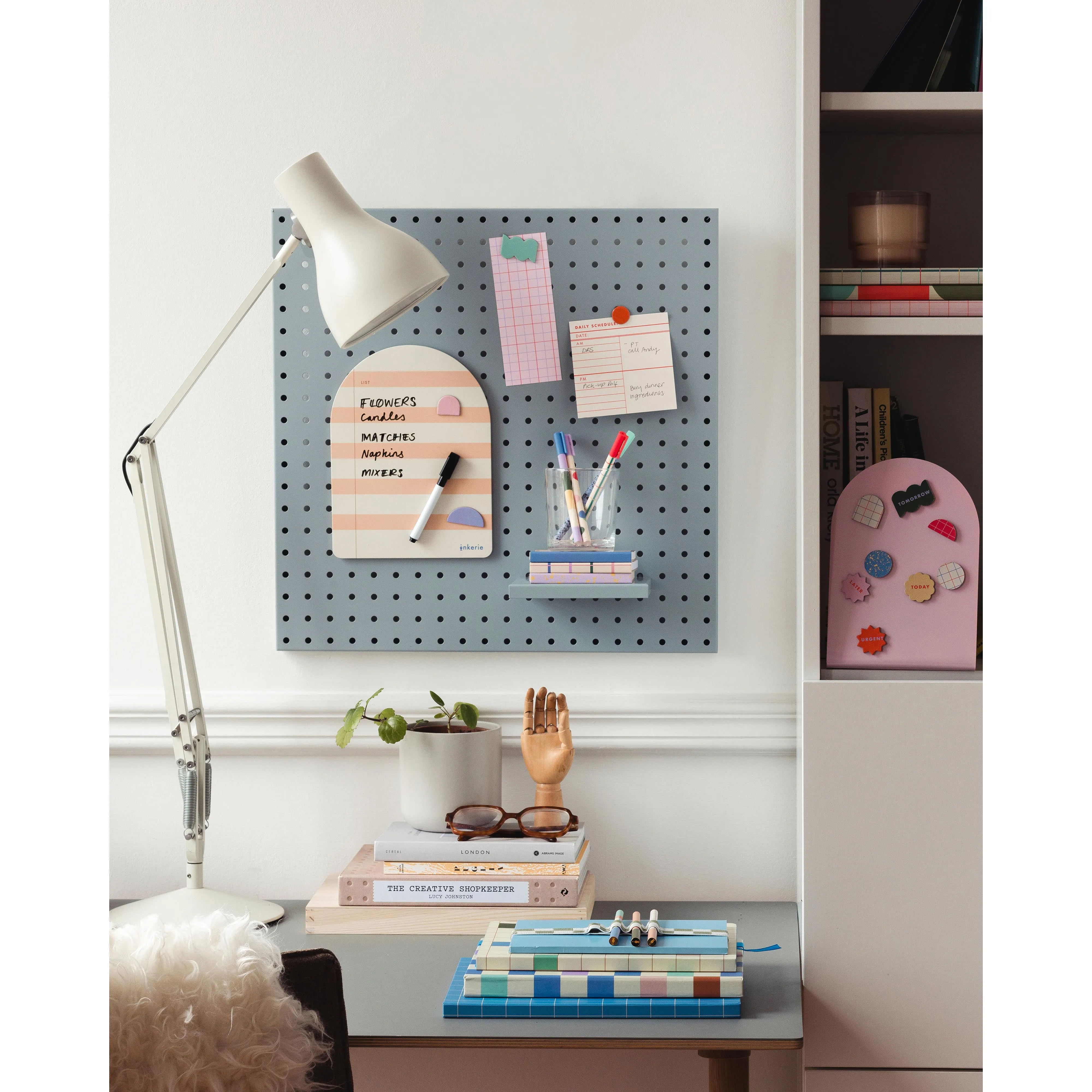 Inkerie Magnetic Dry Erase Weekly Memo Board