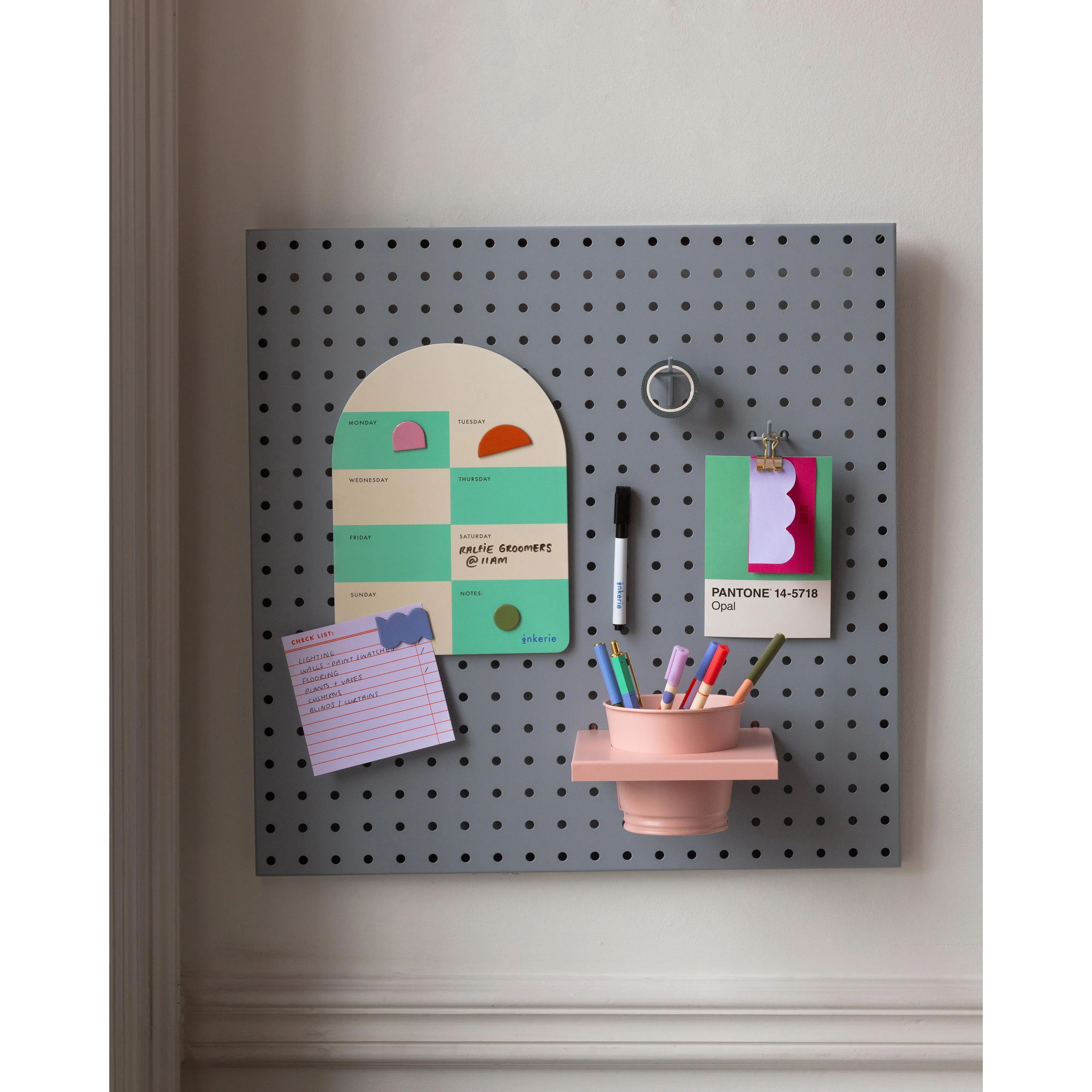 Inkerie Magnetic Dry Erase Weekly Memo Board
