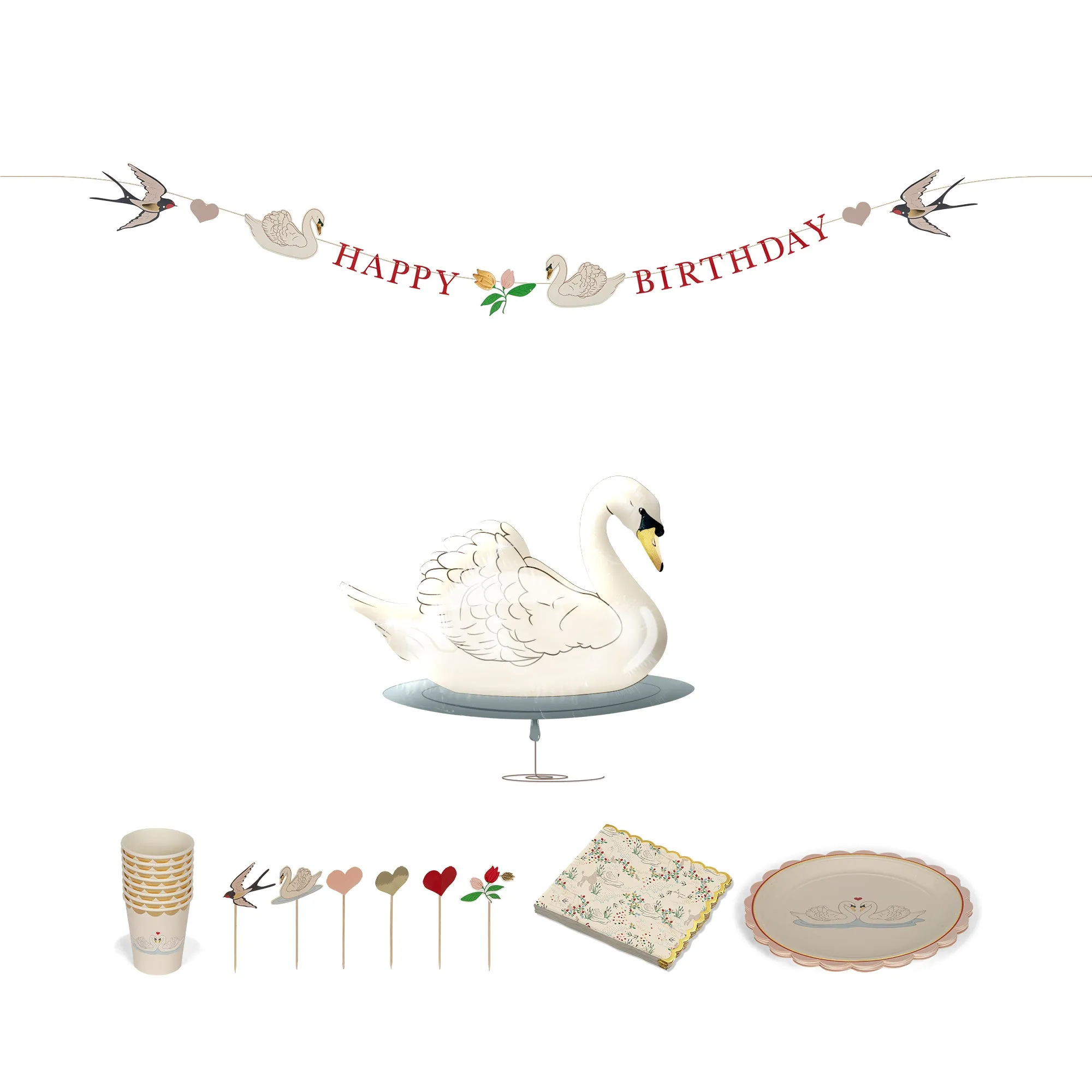Konges Sløjd Birthday Party Kit | Swan