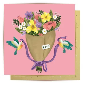 La La Land - XOXO Bouquet Postcard Tag
