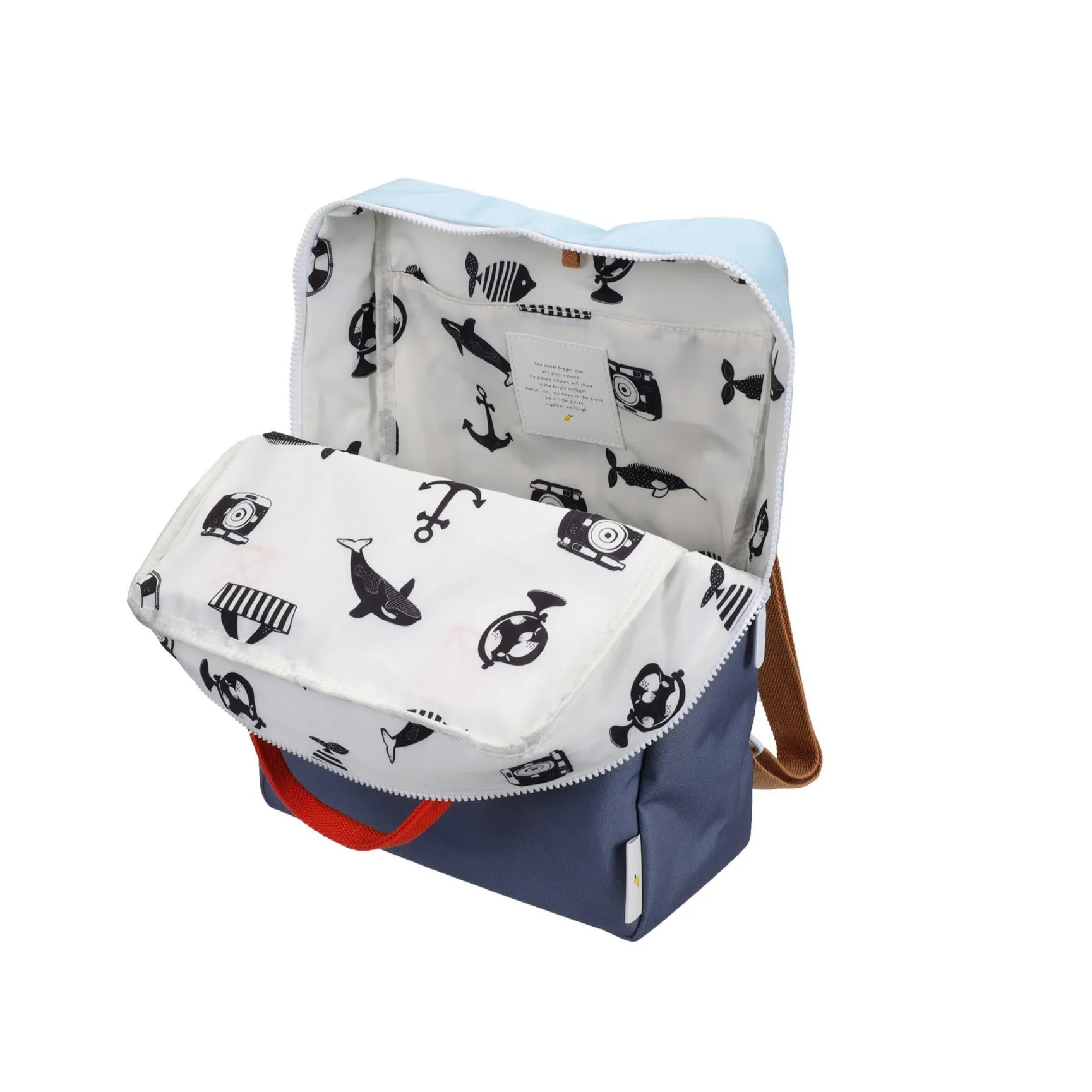 Large Backpack Wonders | Zissou Blue   Blue Whale