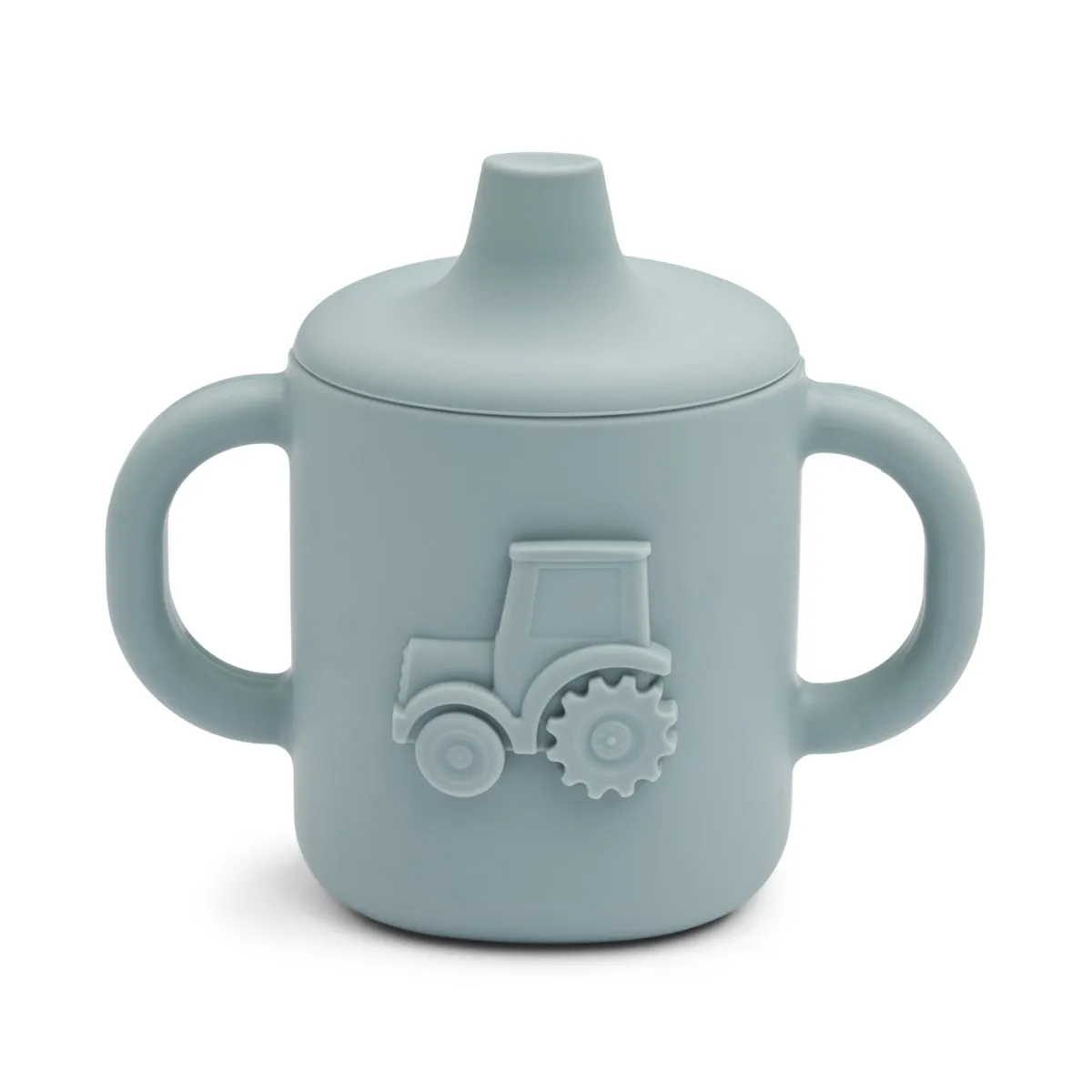 Liewood Amelio Silicone Sippy Cup | Tractor Blue Fog