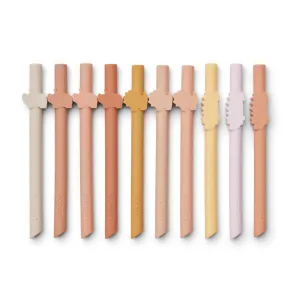 Liewood Badu Straw Set - Rose Mix