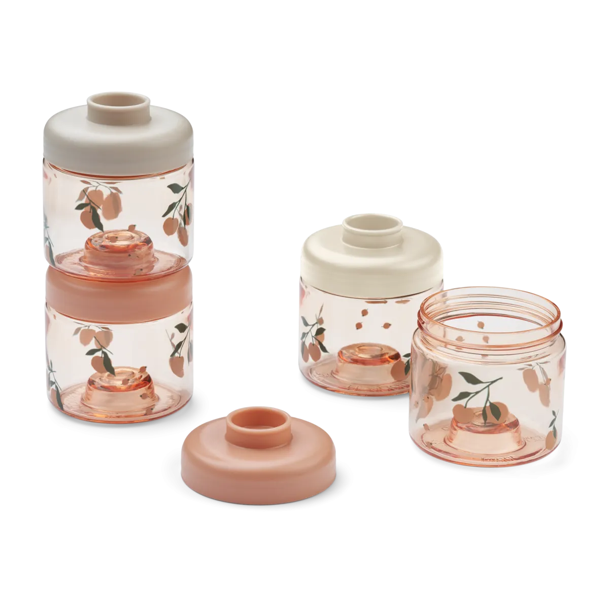 Liewood Dominique Baby Food Boxes 4-Pack | Peach Sea shell