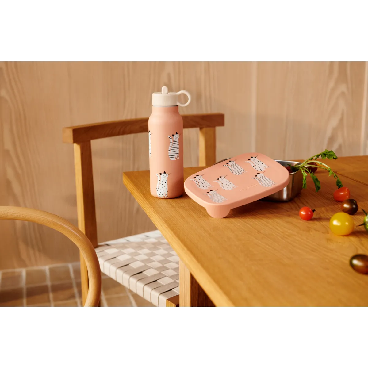 Liewood Falk Water Bottle 350ml | Cat Tuscany Rose