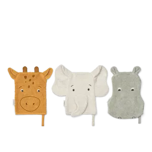 Liewood Sylvester Washcloth 3 Pack | Safari Yellow Mellow Mix