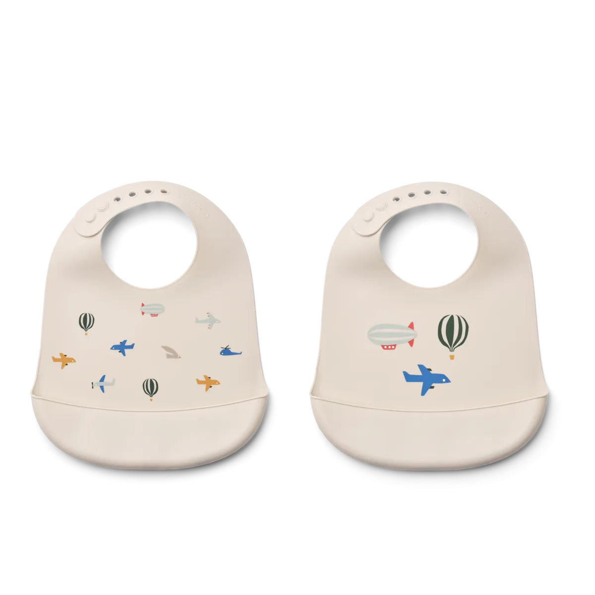 Liewood Tilda Silicone Bib - 2 Pack - Aviator Ecru