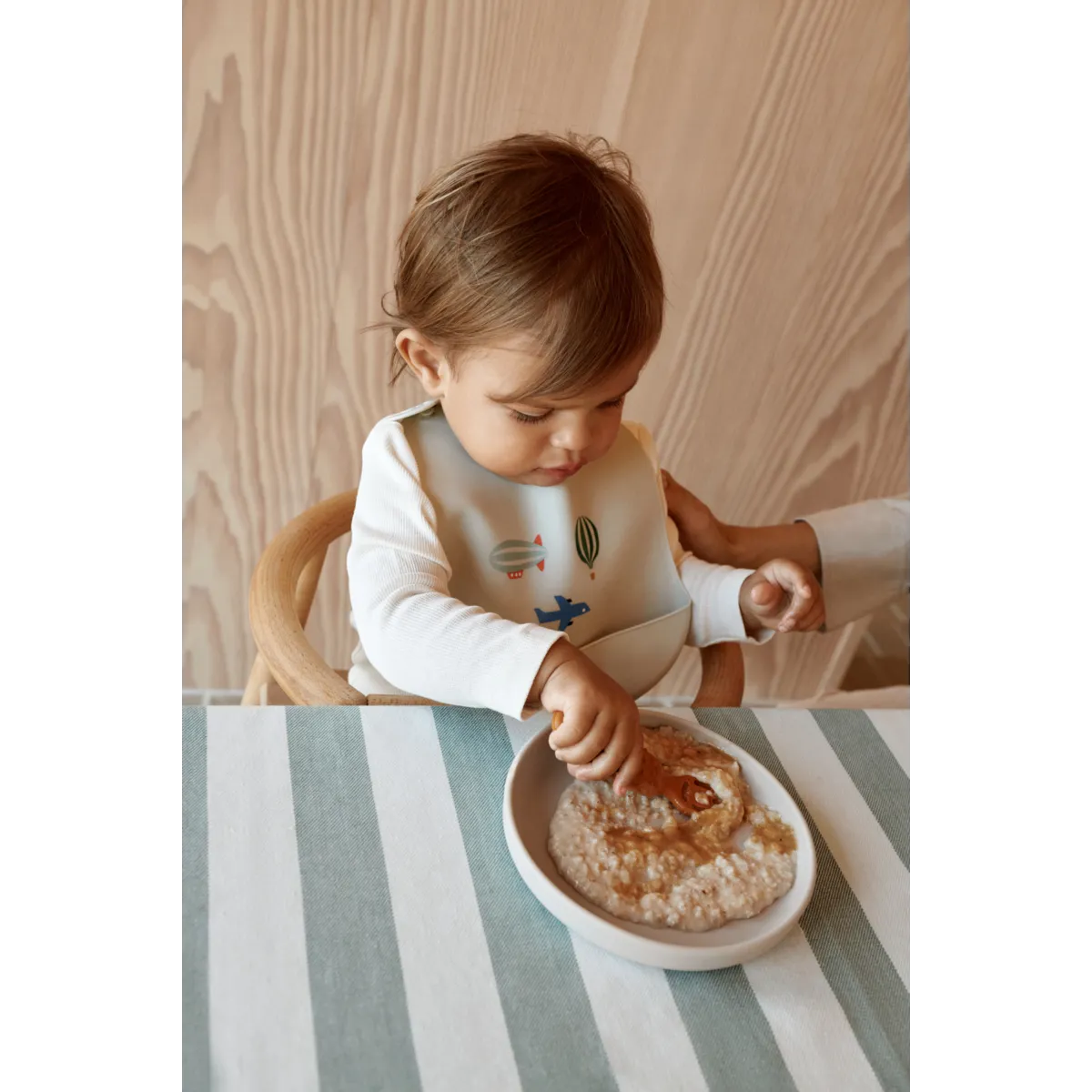 Liewood Tilda Silicone Bib - 2 Pack - Aviator Ecru
