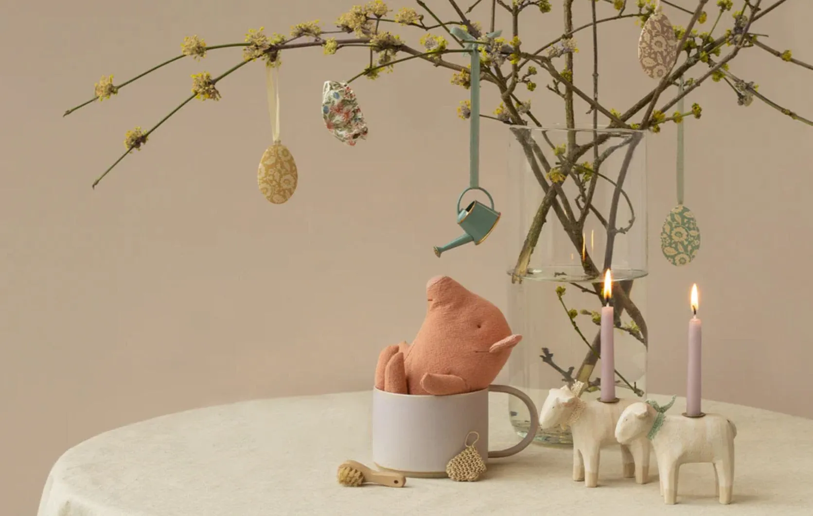 Maileg Easter | Egg Ornament | Branches OLIVE   POWDER
