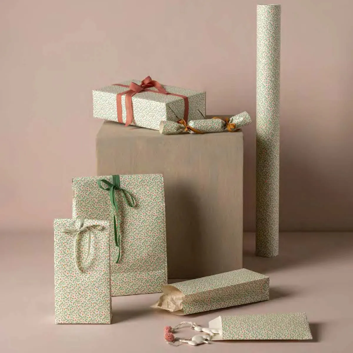 Maileg Gift Wrap Roll | Berry Branches 10m