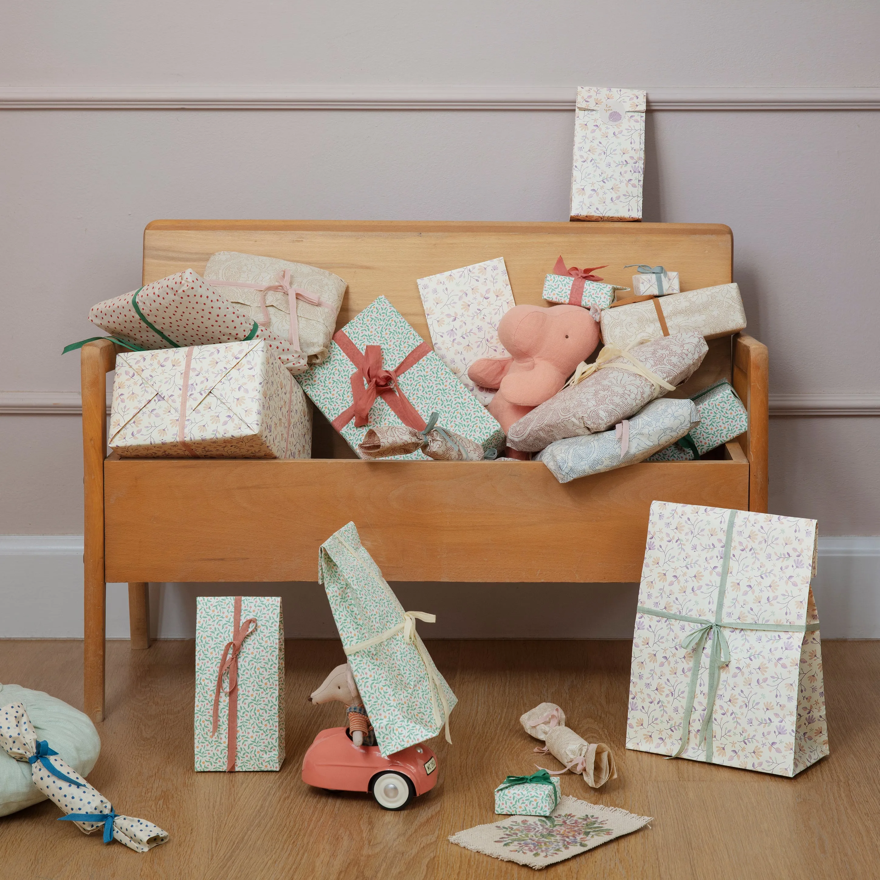 Maileg Gift Wrap Roll | Berry Branches 10m