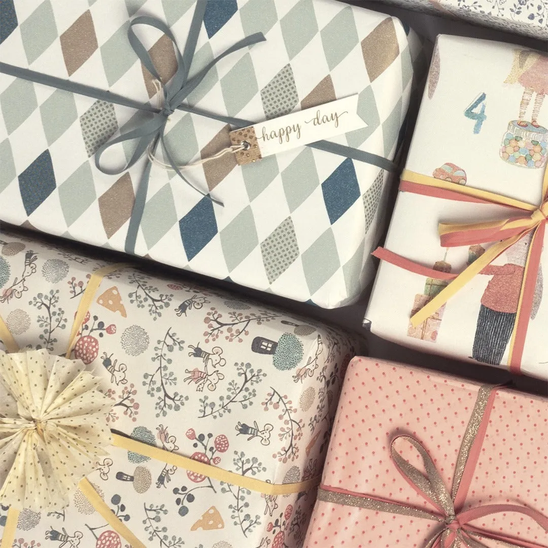 Maileg Gift Wrap Roll | Happy Day 10m
