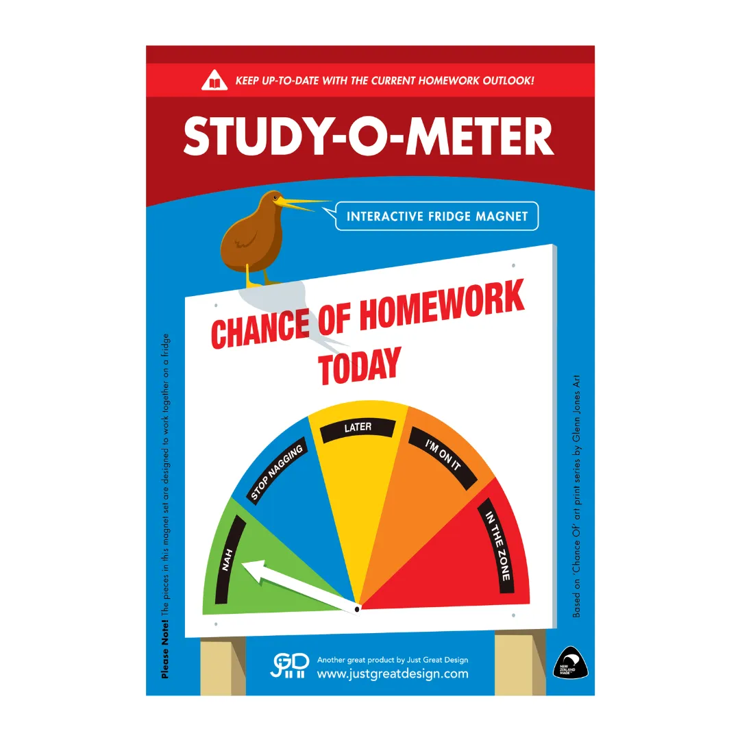 MARKET DAY - O Meter Fridge Magnet Homework – Made in New Zealand