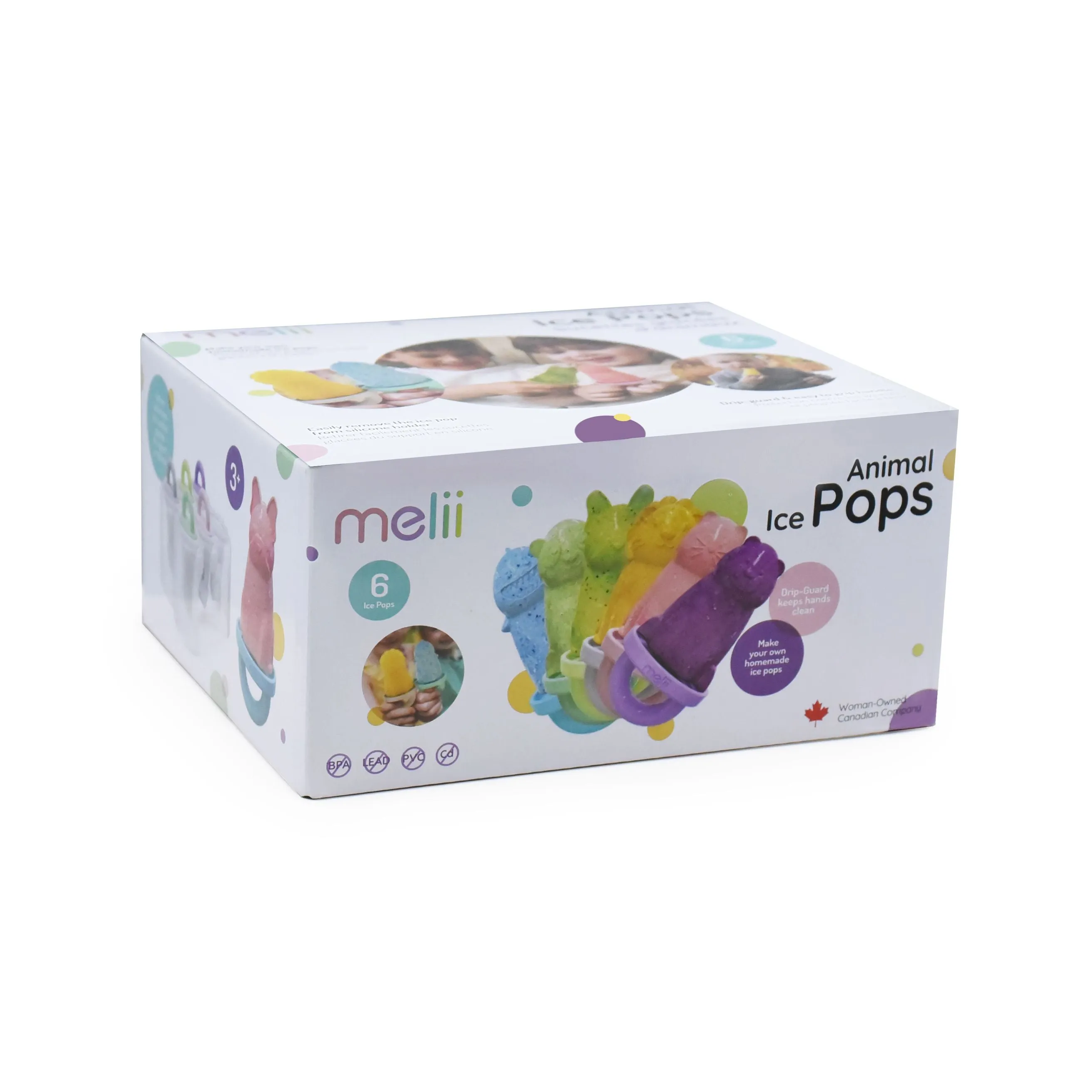 Melii Animal Ice Pops with Tray - 6 Piece