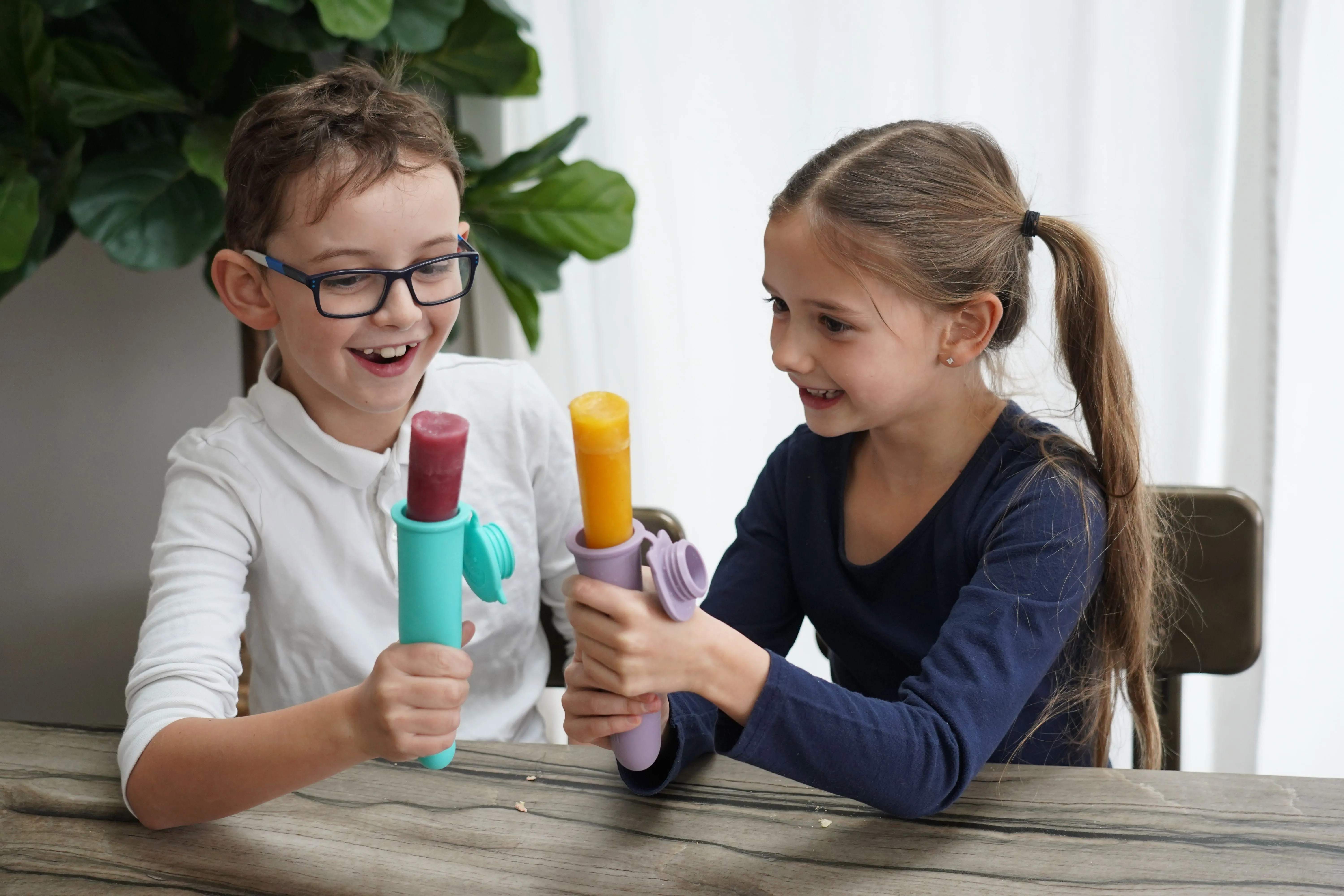 Melii Silicone Push Pops - 4 Pack with Tray