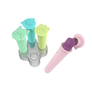Melii Silicone Push Pops - 4 Pack with Tray